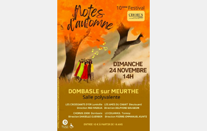 Notes d'automne le 24 novembre à 14h